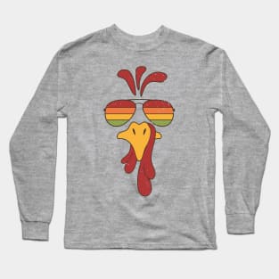 Turkey Face Sunglasses Long Sleeve T-Shirt